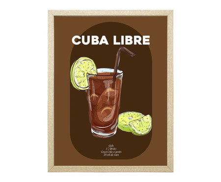 Quadro Cozinha Drink Cuba Libre Pinus