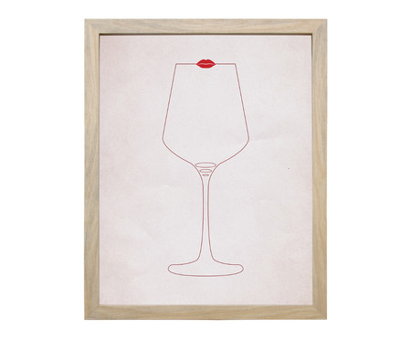 Quadro Cozinha Glass Wine Oak