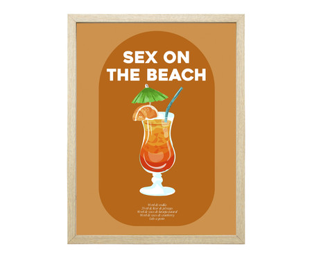 Quadro Cozinha Drink Sex On The Beach Pinus