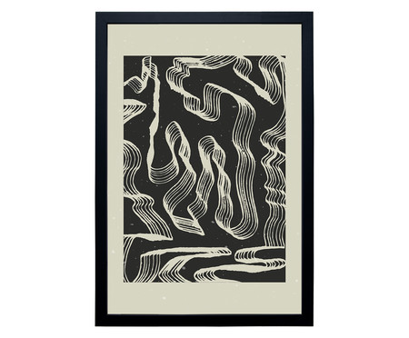 Quadro Abstrato Lines Preto