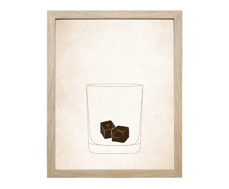 Quadro Cozinha Glass Whisky Oak