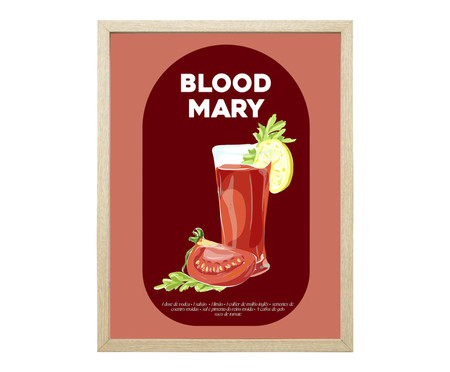 Quadro Cozinha Drink Blood Mary Pinus