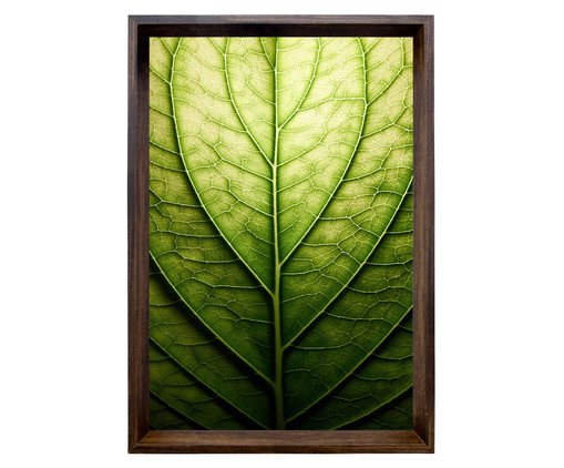 Quadro Folha Close Up Tabaco, Marrom | WestwingNow