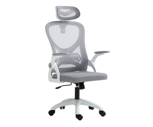 Cadeira Office Columbus Branca com Tela Mesh Cinza, white | WestwingNow