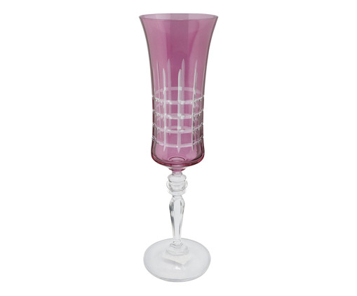 Taça para Champanhe em Cristal Grace Lapidada Magenta, Roxo | WestwingNow