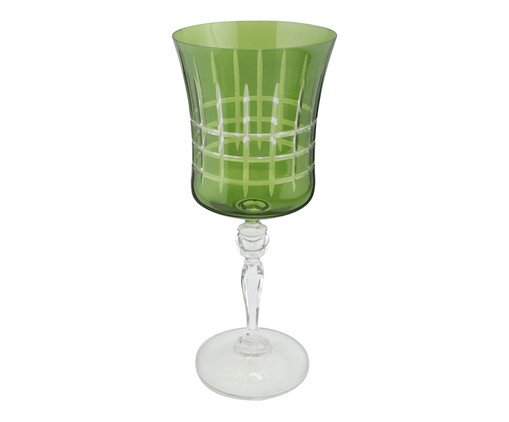 Taça para Água em Cristal Grace Lapidada Verde, Verde | WestwingNow