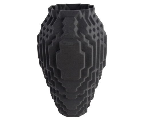 Vaso em Cerâmica Squares Maior Preto 3D, black | WestwingNow