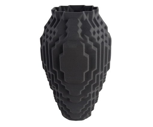 Vaso em Cerâmica Squares Maior Preto 3D, black | WestwingNow