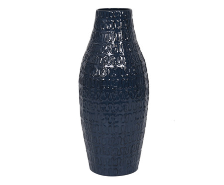 Vaso em Metal Glam Azul Escuro