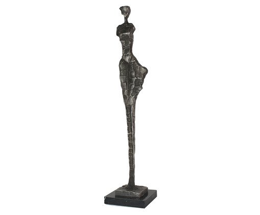 Escultura em Resina Mulher Prateado, #N/D | WestwingNow