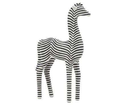 Zebra em Resina Preto e Branco