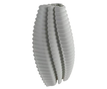 Vaso em Cerâmica Super Organic Branco 3D | Westwing