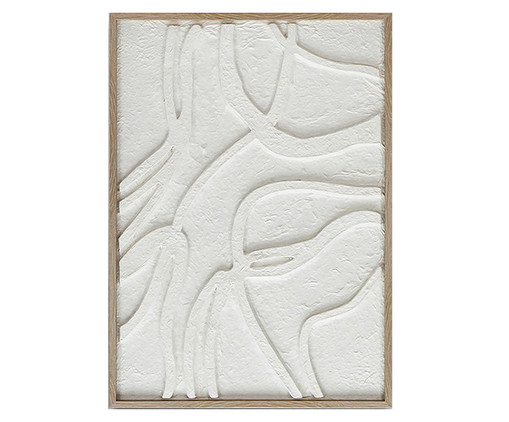 Quadro em Madeira 3D e Moldura Organic Natural Branco, multicolor | WestwingNow