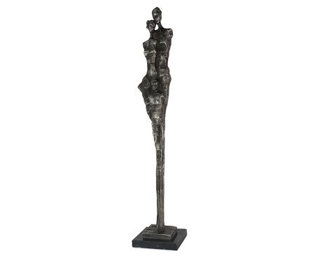 Escultura em Resina Casal Prateado | Westwing