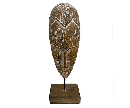 Adorno em Resina Estatueta Mask Marrom | Westwing