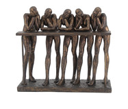 Adorno em Resina Escultura Homens Pensando Bronze | WestwingNow