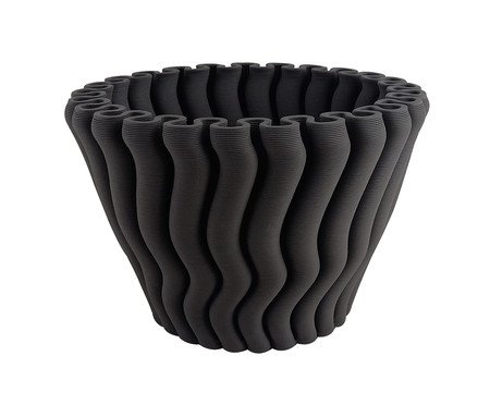 Vaso em Cerâmica Smol Preto 3D | Westwing