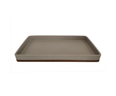 Bandeja em Resina Retangular Cinza | Westwing
