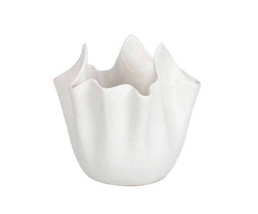 Vaso em Cerâmica Fabric Branco, white | WestwingNow