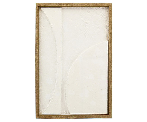 Quadro em Madeira 3D e Moldura Natural Off White, multicolor | WestwingNow