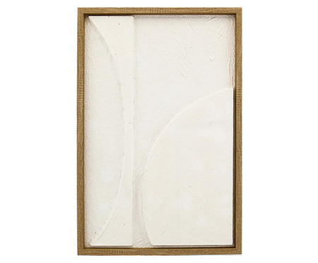 Quadro em Madeira 3D e Moldura Natural Off White | Westwing