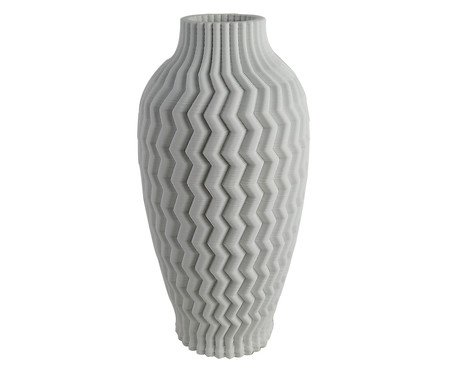 Vaso em Cerâmica Wavie Branco 3D | Westwing