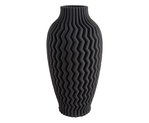 Vaso em Cerâmica Wavie Preto 3D, black | WestwingNow