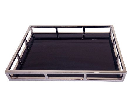 Bandeja em Inox Composure Preta | Westwing