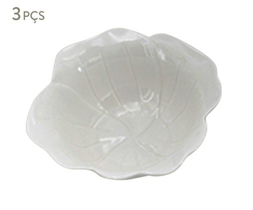 Jogo de Bowls em Porcelana Flor, Branco | WestwingNow