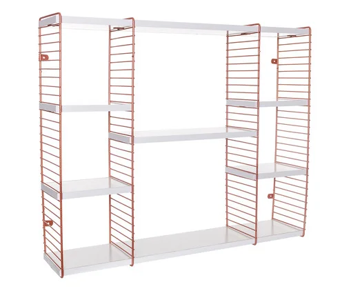 Estante de Parede Lindlar - Acobreada e Branca, branco,cobre | WestwingNow