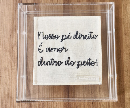 Quadro Nosso Pé Direito É Amor Dentro do Peito | WestwingNow