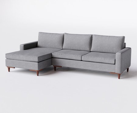 Sofá Sivas com Chaise Direita II Cinza | Westwing
