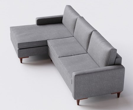 Sofá Sivas com Chaise Direita II Cinza | Westwing