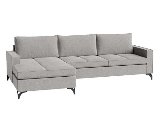 Sofá Sivas com Chaise Direita II Cinza, Cinza | WestwingNow