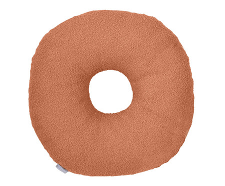 Almofada Donut em Bouclé Terracota