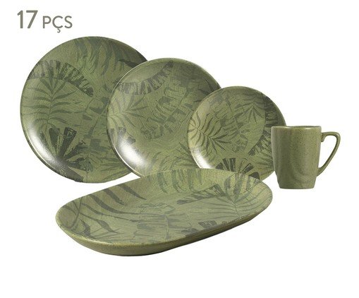 Aparelho de Jantar Palm Tree Olive, Verde | WestwingNow