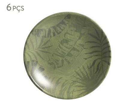 Jogo de Pratos Fundos Palm Tree Olive