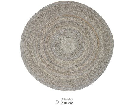 Tapete Redondo Lotus Prata | Westwing