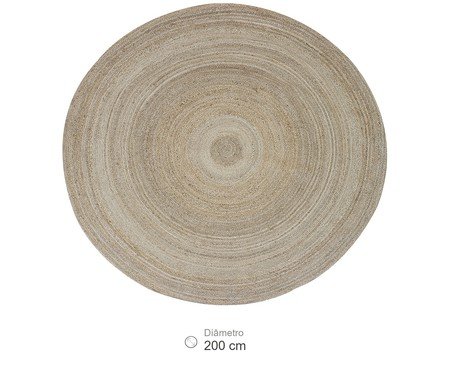 Tapete Redondo Lotus Bege | Westwing