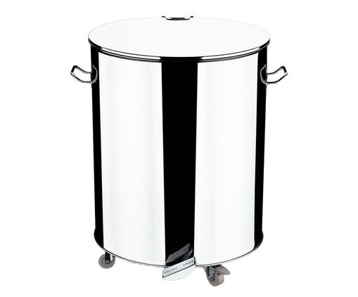 Lixeira em Inox com Pedal, Prata ou Metálico | WestwingNow