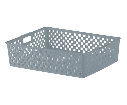 Cesto Organizador Quadratta Cinza, Cinza | WestwingNow