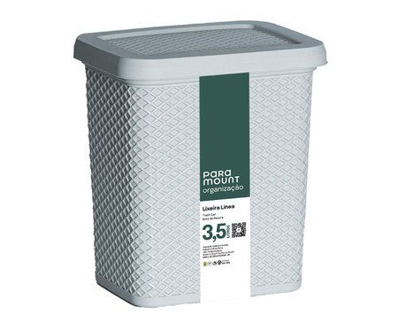 Lixeira Linea 3,5L Cinza