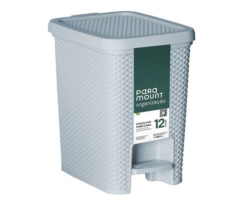 Lixeira com Pedal 12L Linea Cinza, Cinza | WestwingNow