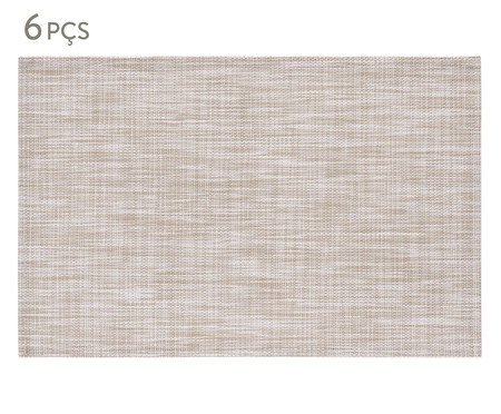 Jogo de Lugar Americano Trama Design Linen Taupe | Westwing