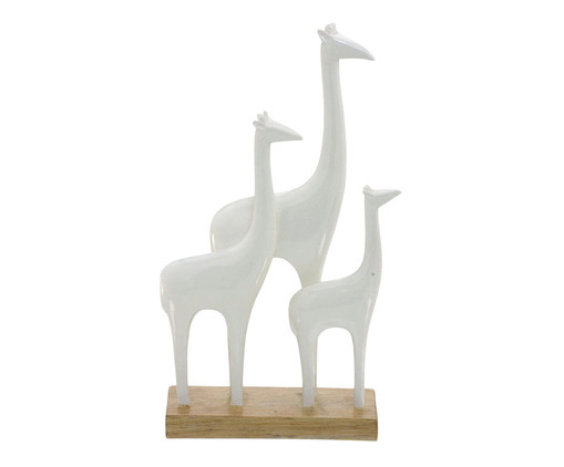 Trio Girafas Decorativo Branco, Branco | WestwingNow