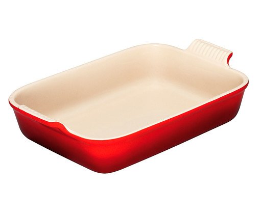 Travessa Retangular Heritage Vermelha - 26cm, Vermelho | WestwingNow