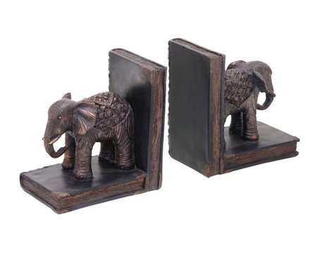 Jogo Porta Livros Decorativo Bronze | Westwing