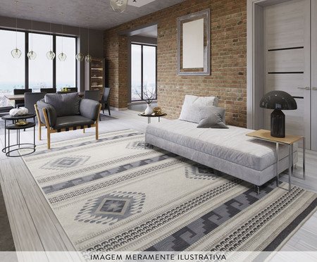 Tapete Funcional Asteca Cinza | Westwing