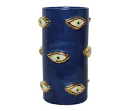 Vaso Eye Azul Jeans com Dourado | WestwingNow