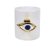 Caneca Eye Grega Branca com Ouro | WestwingNow